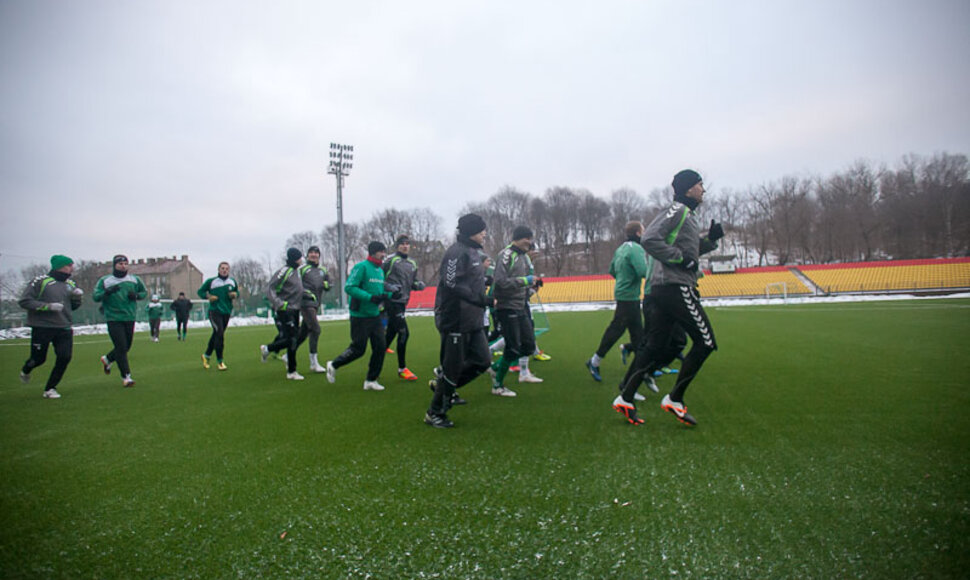 „Žalgirio“ futbolo komandos treniruotė