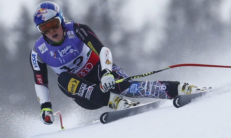 Kalnų slidininkė Linsdey Vonn patyrė sunkią traumą