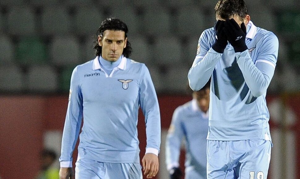 „Lazio“ futbolininkai pralaimėjo autsaideriui