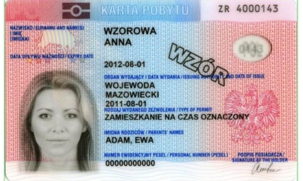 Leidimo gyventi Lenkijoje pavyzdys