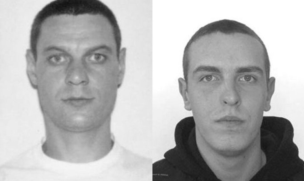 Sulaikyti ieškomi asmenys: A.K. (kairėje) ir V.A. (dešinėje)