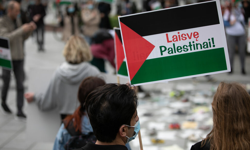 Protesto akcija &bdquo;A&scaron; esu palestinietis&ldquo;