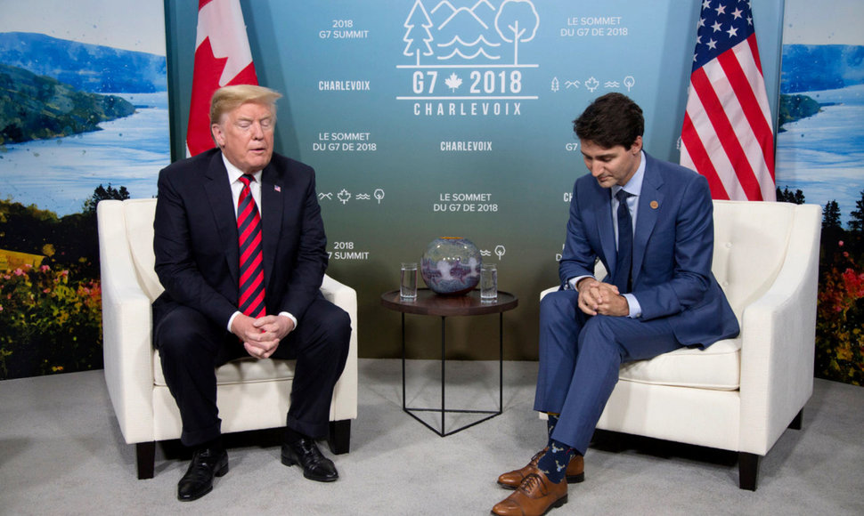 Donaldas Trumpas ir Justinas Trudeau
