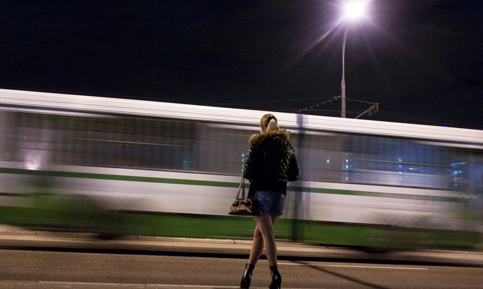 Prostitutė Rusijos miesto gatvėje