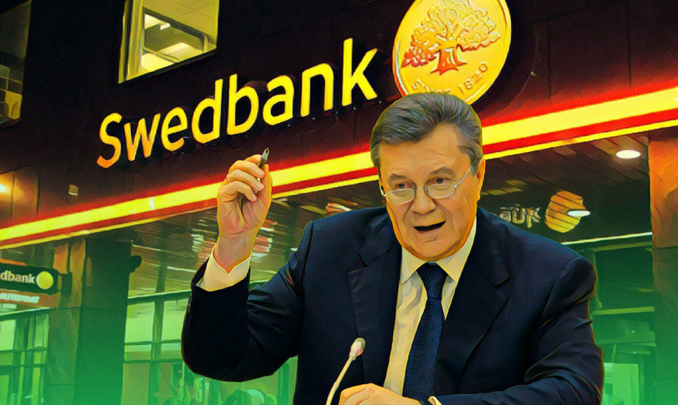 Ukrainos teisėsauga įtaria, kad galimas kyšis Viktorui Janukovyčiui mokėtas per sąskaitą „Swedbank“ Lietuvos padalinyje