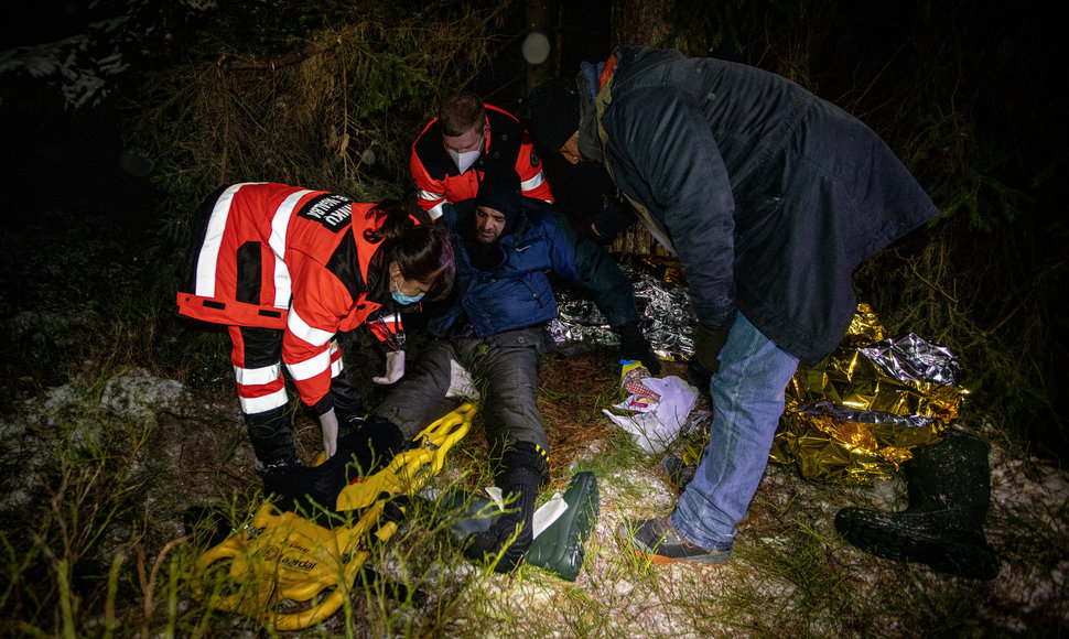 Kabelių užkardoje aptiktas migrantas išvežtas į Druskininkų ligoninę