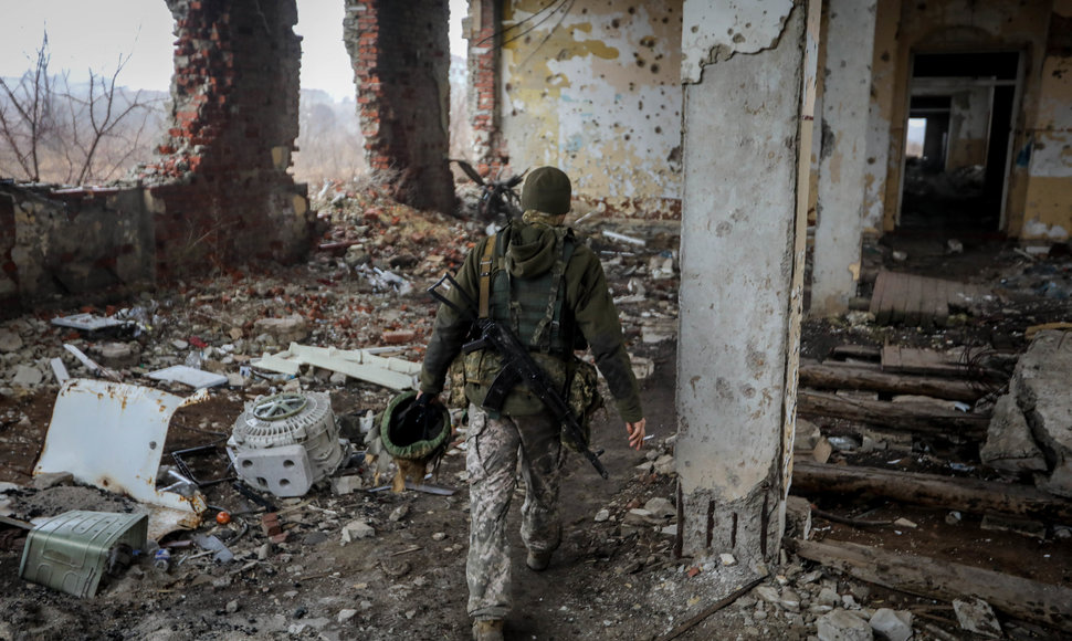 Ukrainos karių gyvenimas priešakinėse fronto linijose 