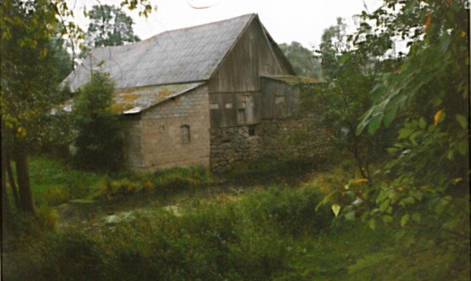 Žemaičių Naumiesčio vandens malūnas 1995 m.
