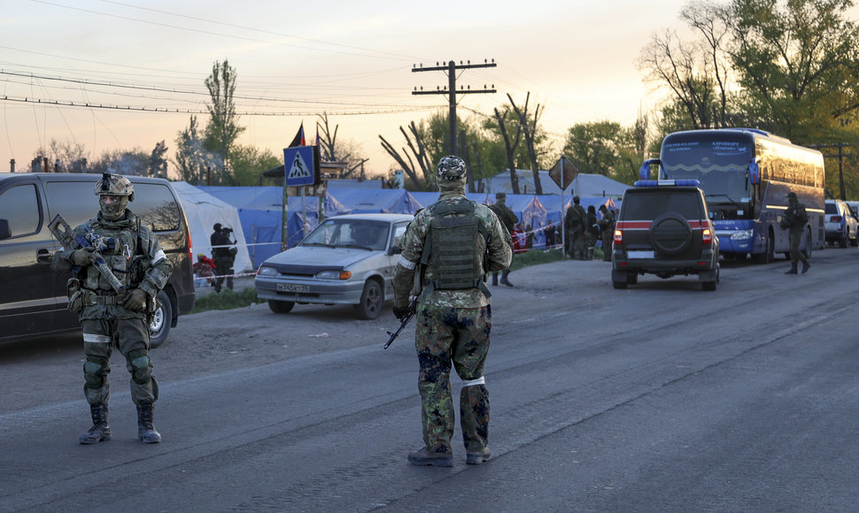 Laikina stovykla evakuotiems Mariupolio gyventojams
