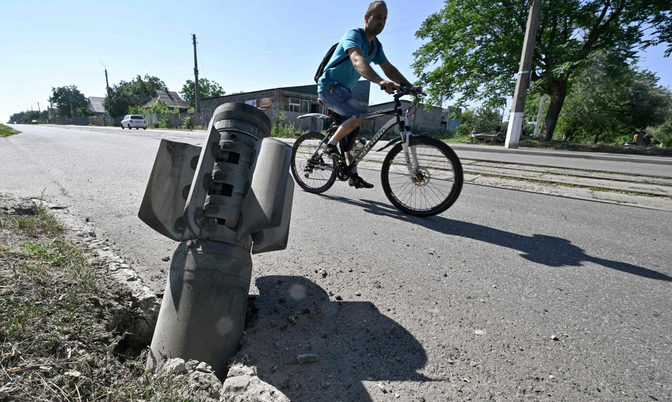 Rusų raketomis apšaudomi Ukrainos miestai