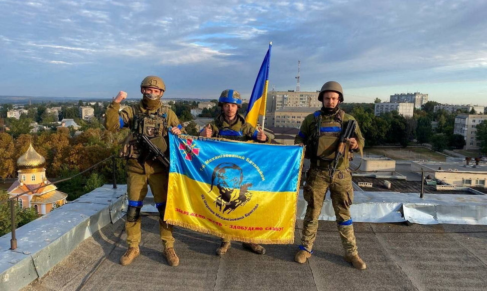 Ukrainos kariai išlaisvintame Kupjanske