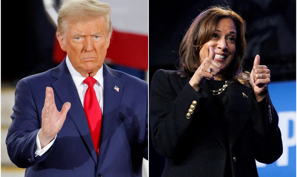 Donaldas Trumpas ir Kamala Harris