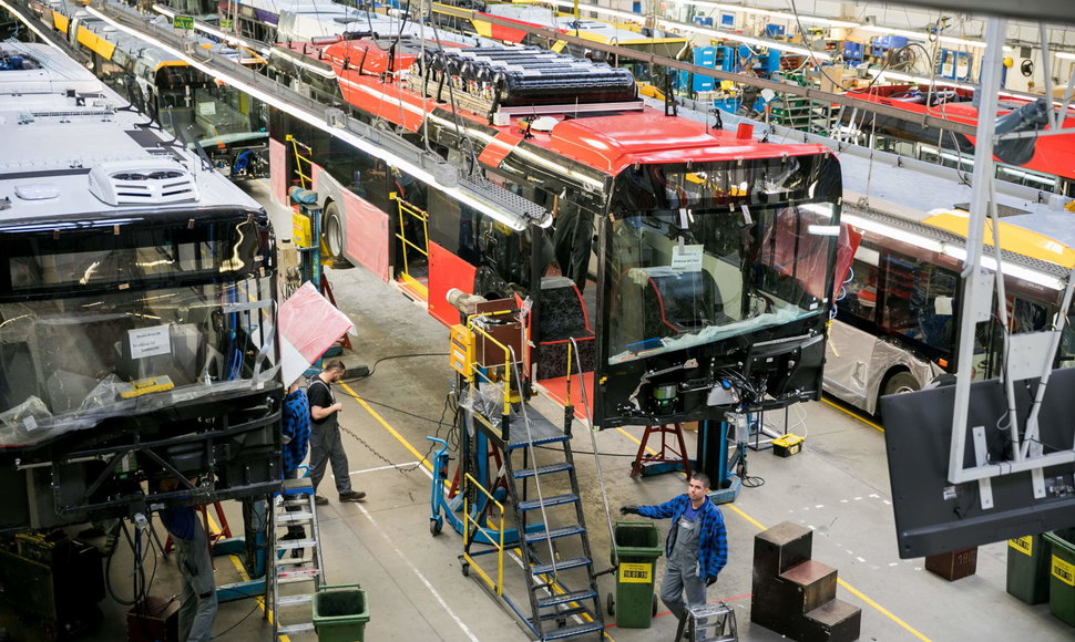 Gamykloje „Solaris Bus & Coach S.A” gaminami autobusai Vilniui