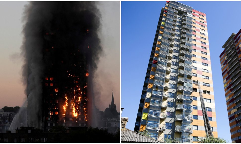 Degantis „Grenfell Tower“ Londone ir gaisras Vilniaus daugiabutyje Viršilų gatvėje