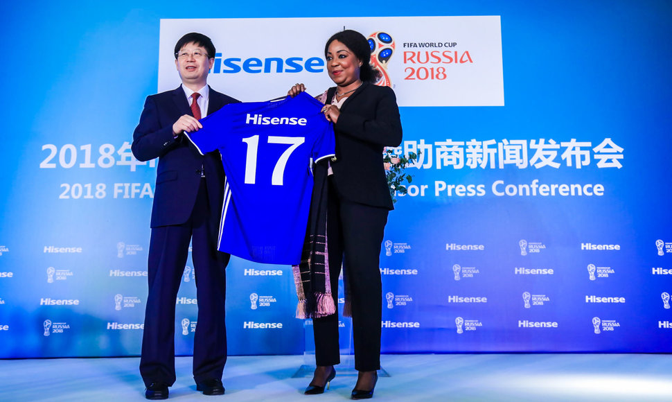 Kinų elektronikos milžinas „Hisense“ tapo Pasaulio futbolo čempionato rėmėju