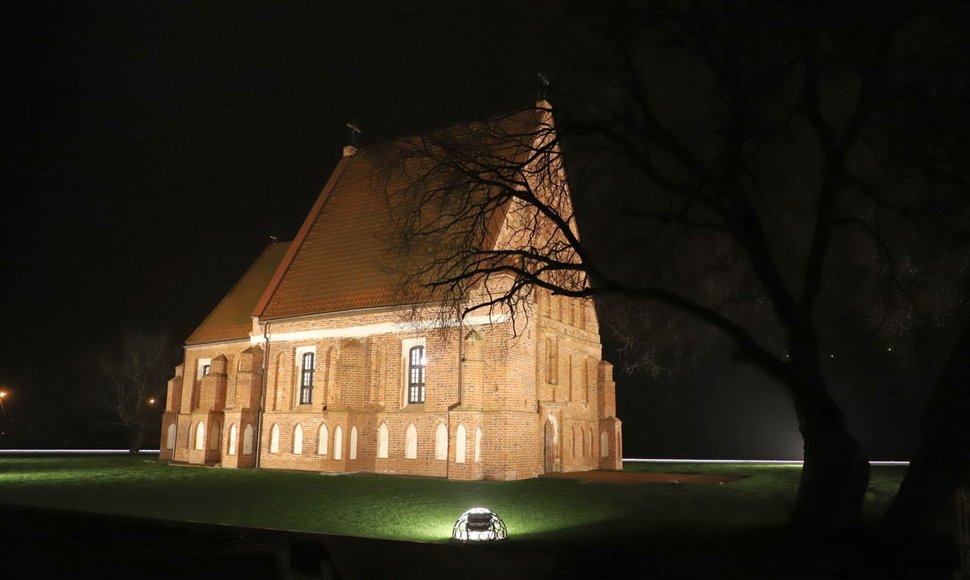 Atgimstanti Zapyškio Šv. Jono Krikštytojo bažnyčia bus matoma ir naktį