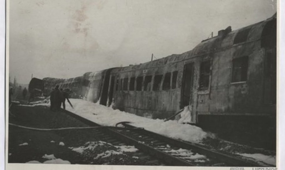 Žaslių avarijos nuotrauka, saugota KGB archyviniame fonde