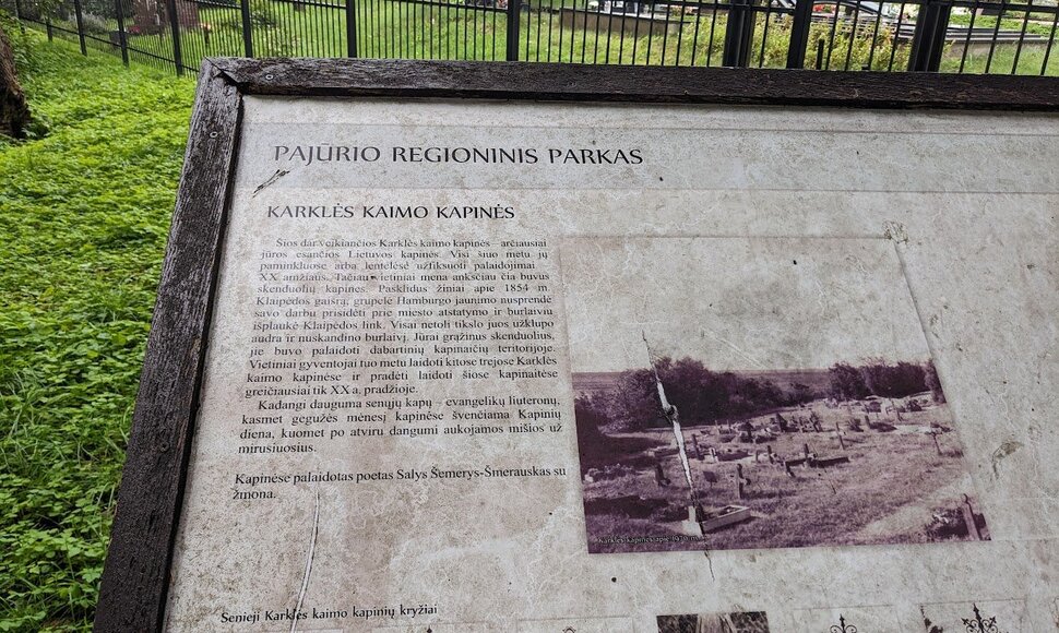 Karklės kapinių informacinė lentelė