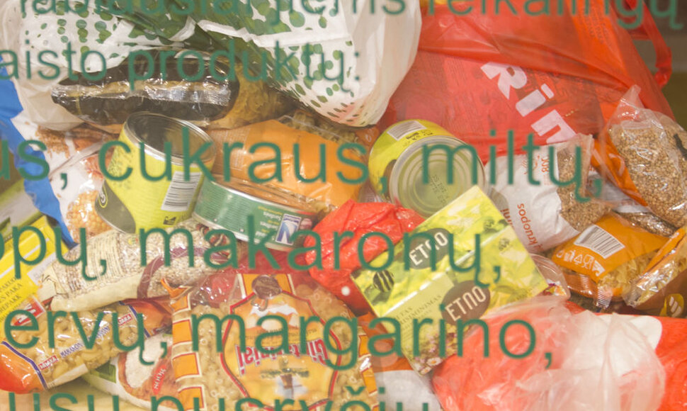 Vilniečiai raginami aukoti maisto produktus skurstantiems