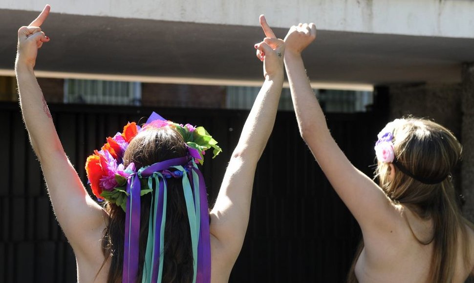„Femen“ protestuotojos Madride