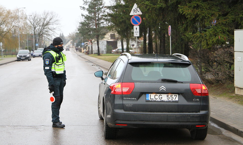 Kontrolės postas Pasvalyje