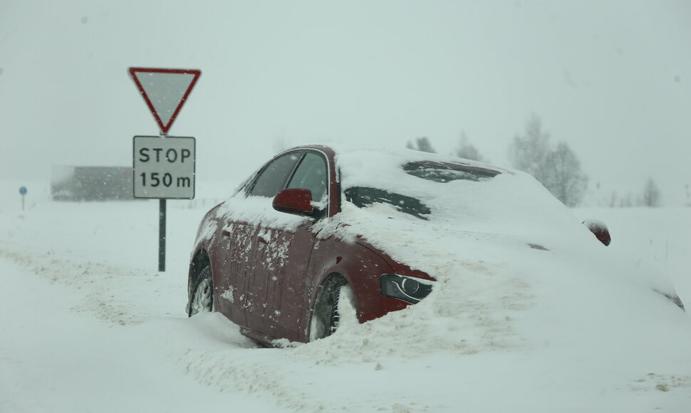 Panevėžio miestą ir rajoną nuklojo sniegas