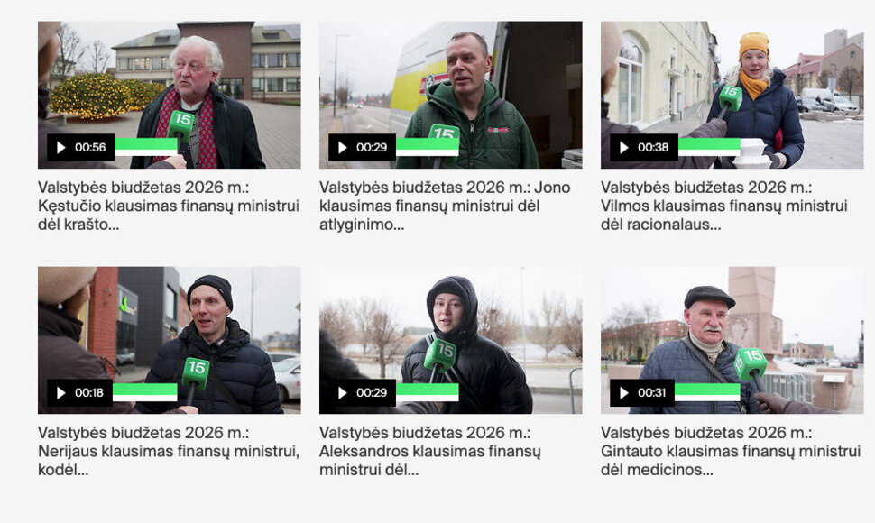 Valstybės biudžetas 2026: klausimai ministrui