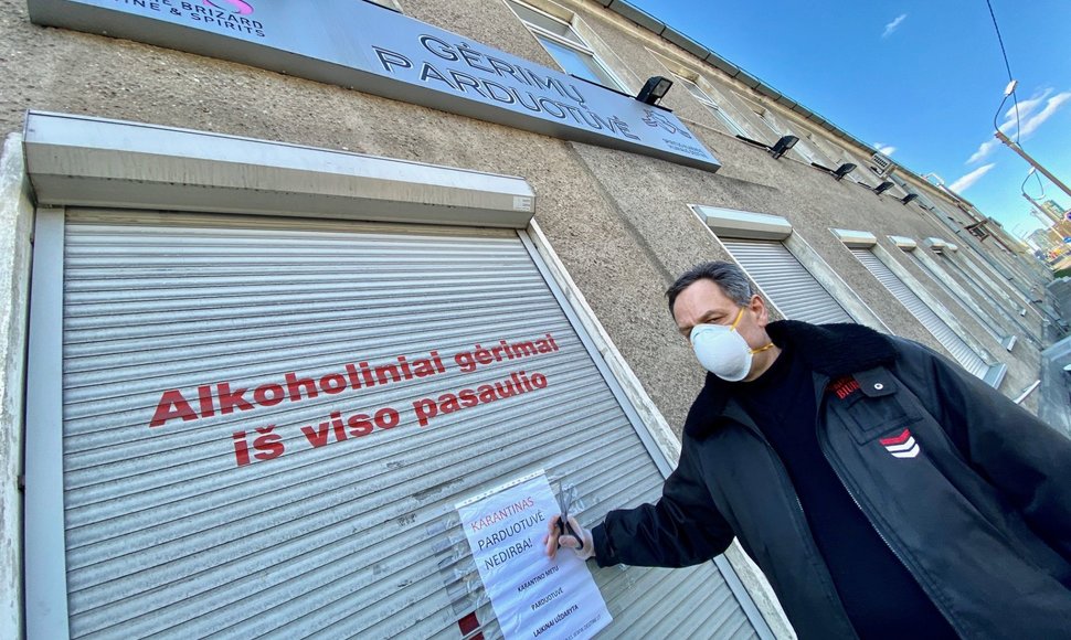 Uždaryta Vilniaus degtinės parduotuvė
