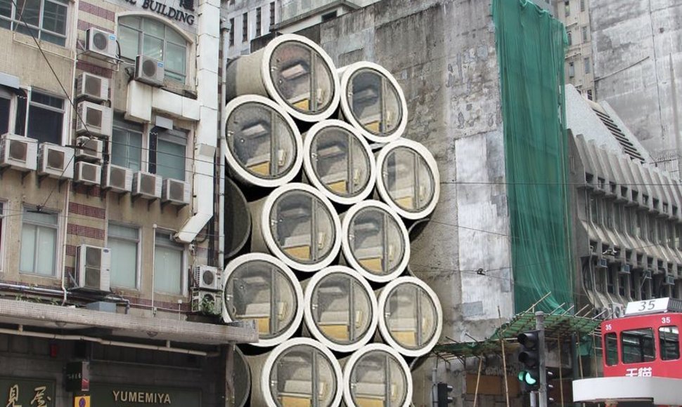 Honkongo projektuotojų studijos „mikronamų“ koncepcija