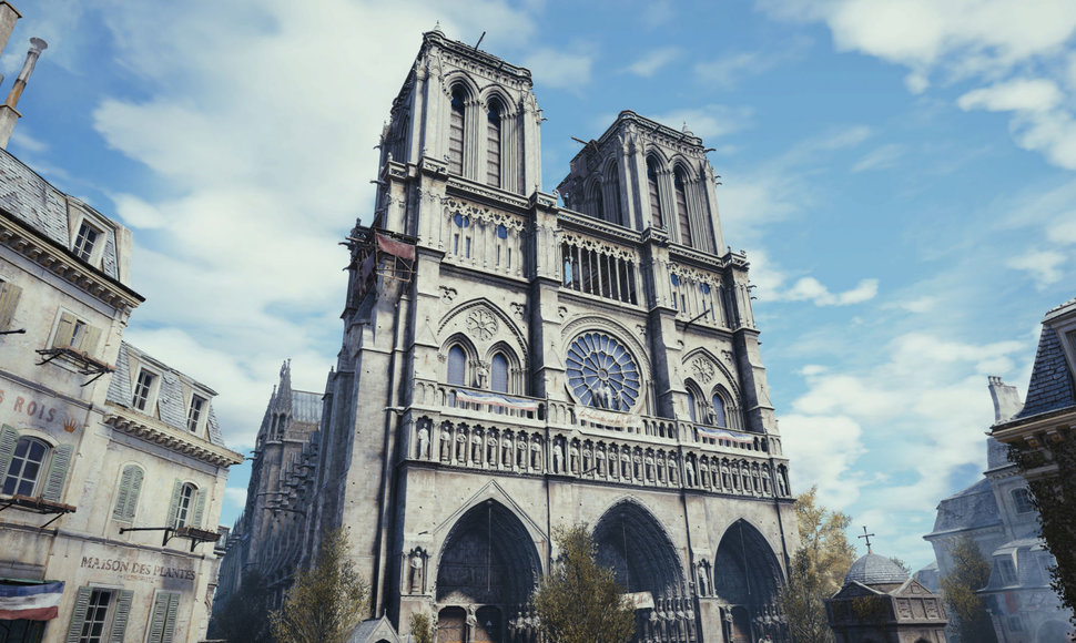 Žaidime „Assassin's Creed: Unity“ atvaizduota Paryžiaus Dievo motinos katedra