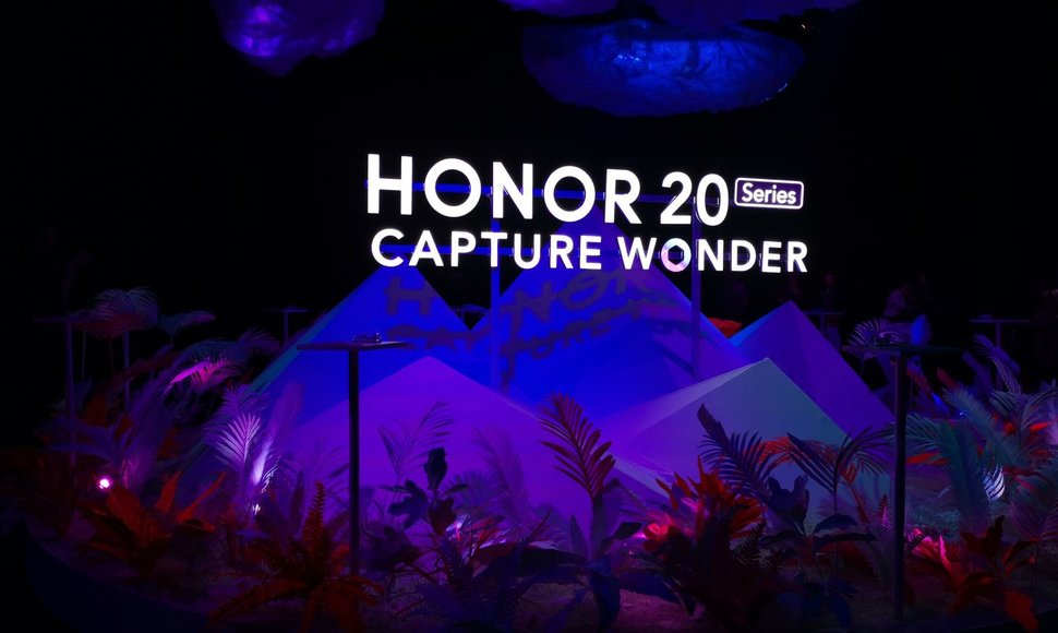 „Honor 20“ išmanųjų telefonų linijos pristatymas