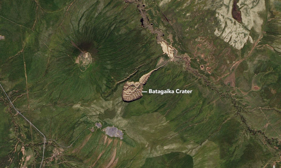 Batagaikos krateris – 2016 m. vaizdas
