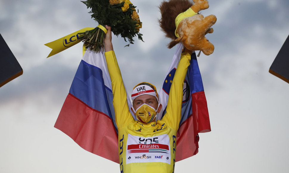 Tadejus Pogačaras triumfavo „Tour de France“ lenktynėse.