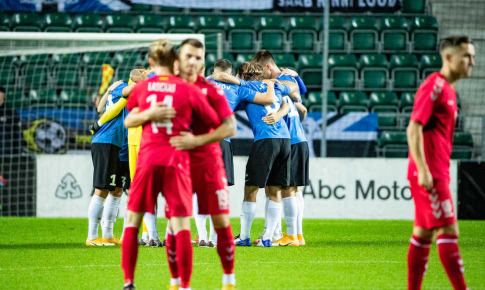 Lietuvos ir Estijos futbolo rinktinių mačas Taline baigėsi lietuvių pergale 3:1.