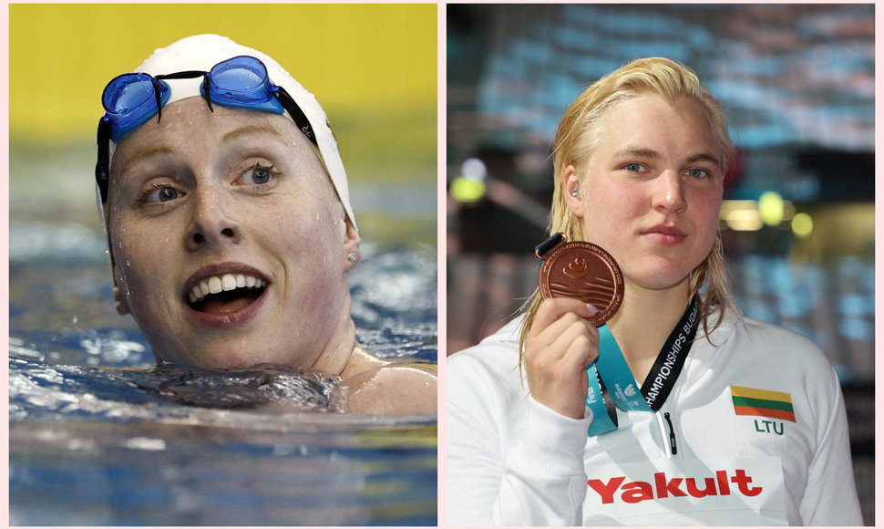 Lilly King (kairėje) šiltai atsiliepė apie Rūtą Meilutytę.