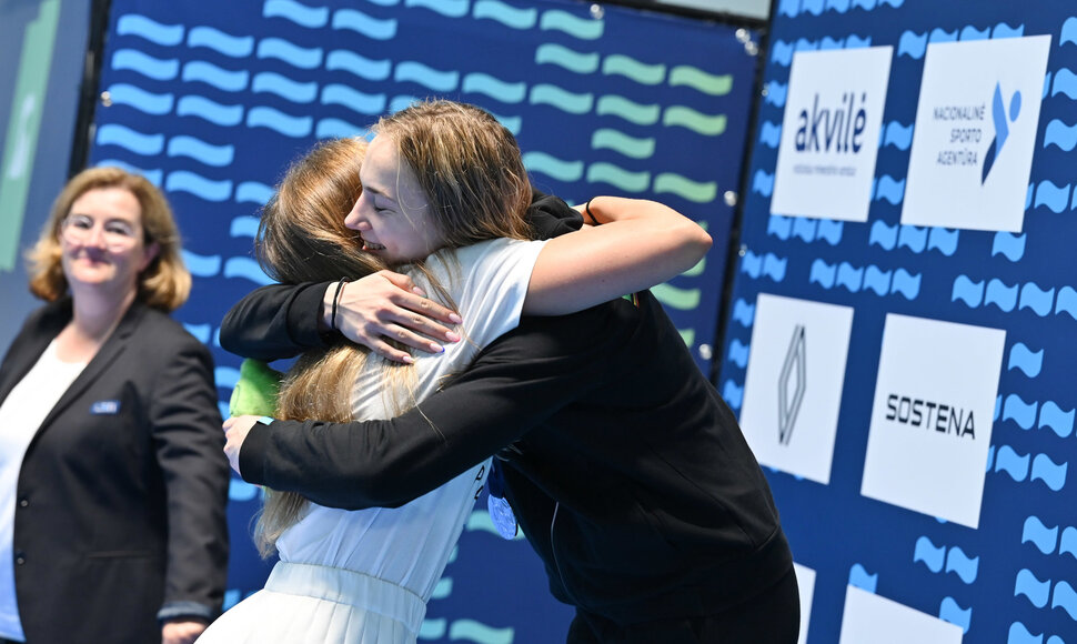 Europos jaunimo plaukimo čempionato Lazdynų baseine akimirka. Smiltė Plytnykaitė