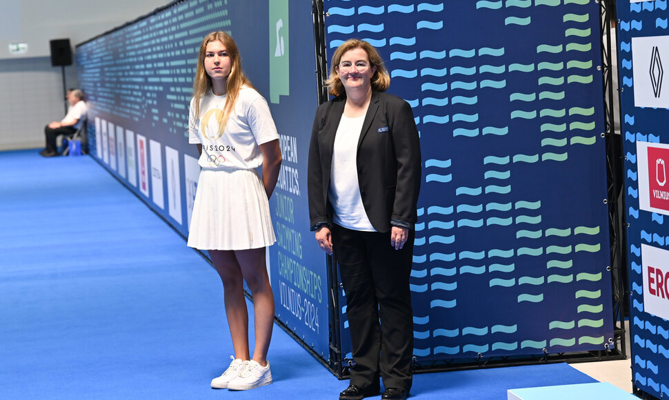 Europos jaunimo plaukimo čempionato Lazdynų baseine akimirka. Kotryna Teterevkova 
