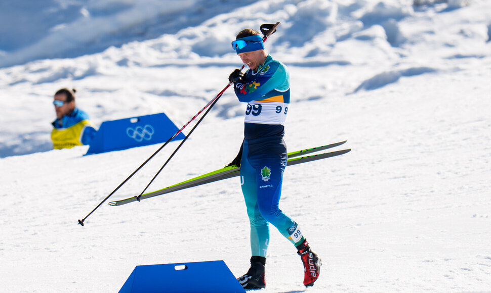 Modestas Vaičiulis krito slidinėjimo 10 km varžybose.