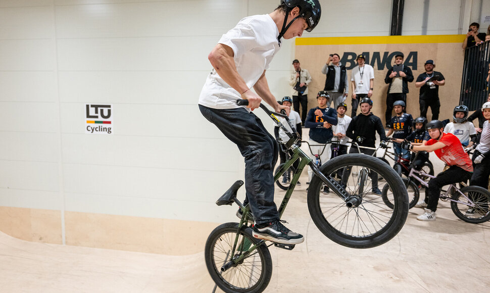 Vilniuje vyko tarptautinės BMX freestyle varžybos &bdquo;Ride The Dragon&ldquo;. Marek Beliak