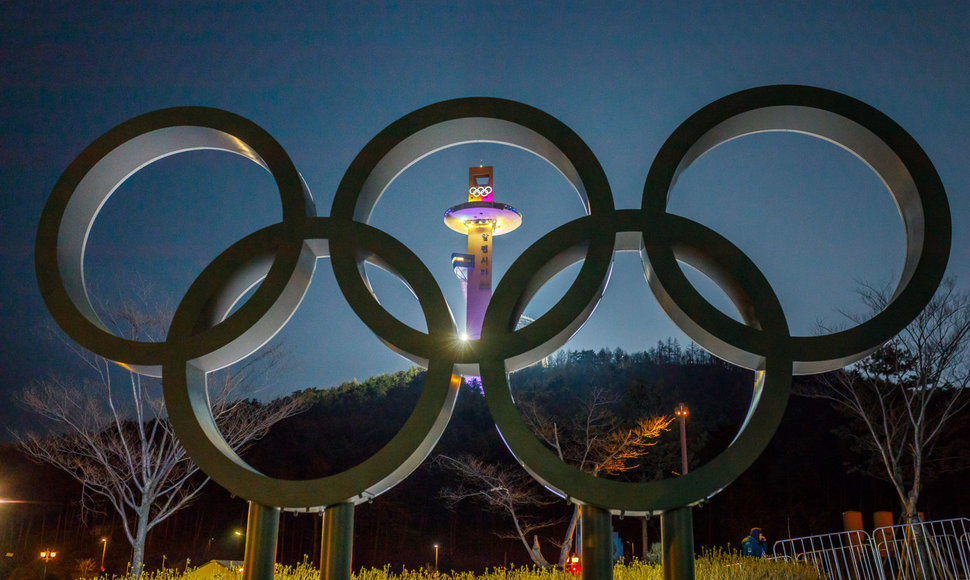 Pjongčangas pasirengęs žiemos olimpinių žaidynių atidarymui.