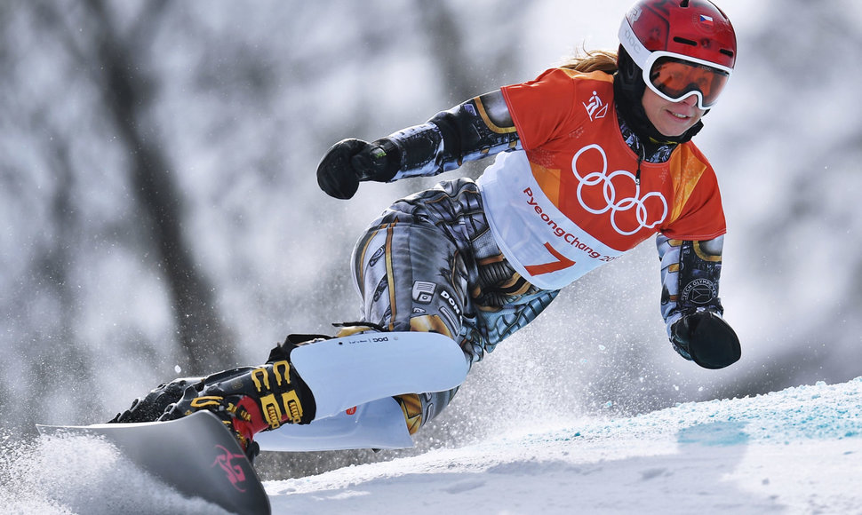 Ester Ledecka iškovojo antrąjį aukso medalį, šįkart snieglenčių sporto varžybose.