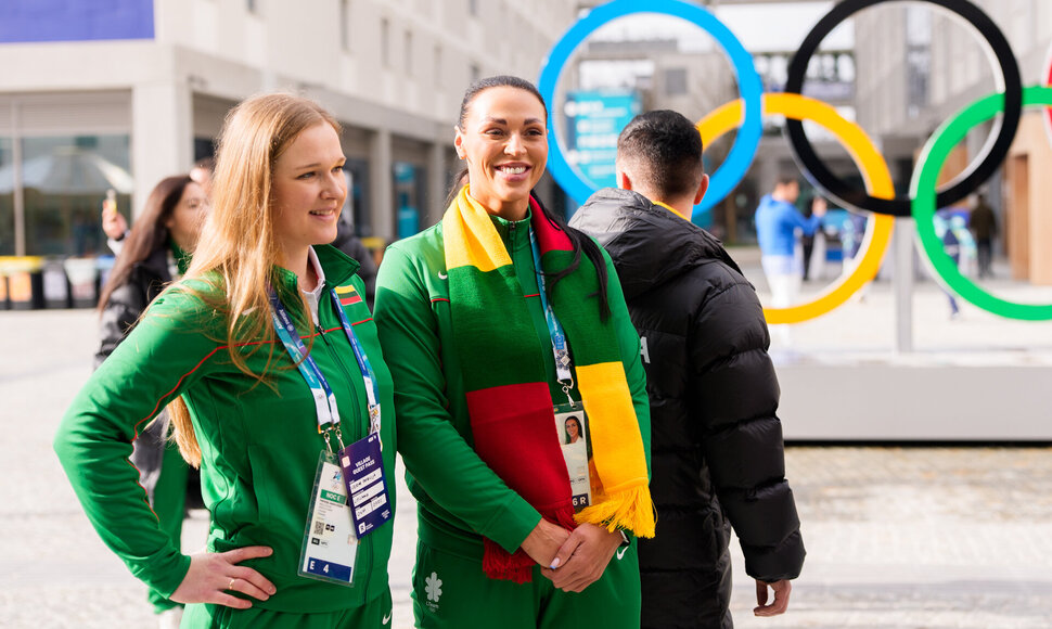 Olimpiniame kaimelyje Lietuvos sportininkus aplankė premjerė Inga Ruginienė