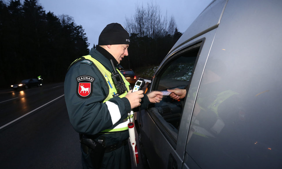 Kauno kelių policijos reidas