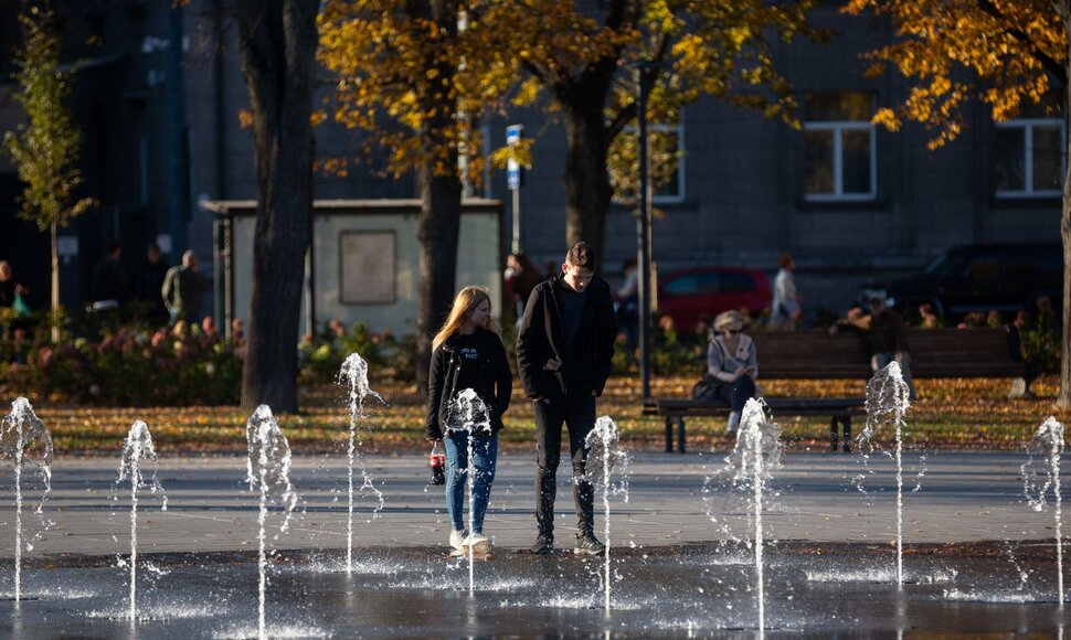 &Scaron;iltas ir gražus ruduo Vilniuje