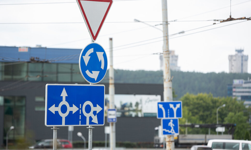 Gerosios vilties žiedinė sankryža Vilniuje po eismo organizavimo pakeitimo