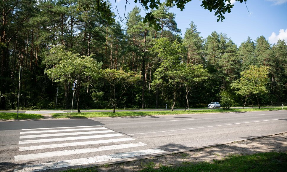 Nemenčinės plente esanti pėsčiųjų perėja, kurią ruošiamasi panaikinti