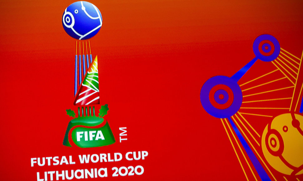 Pasaulio salės futbolo čempionato emblemos pristatymas