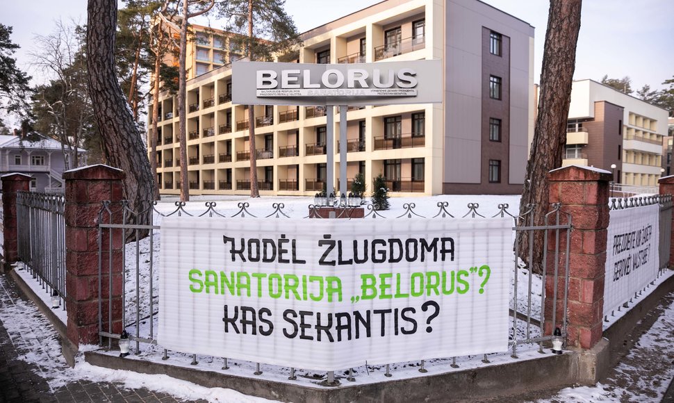 „Belorus“ sanatorijos darbuotojų mitingas