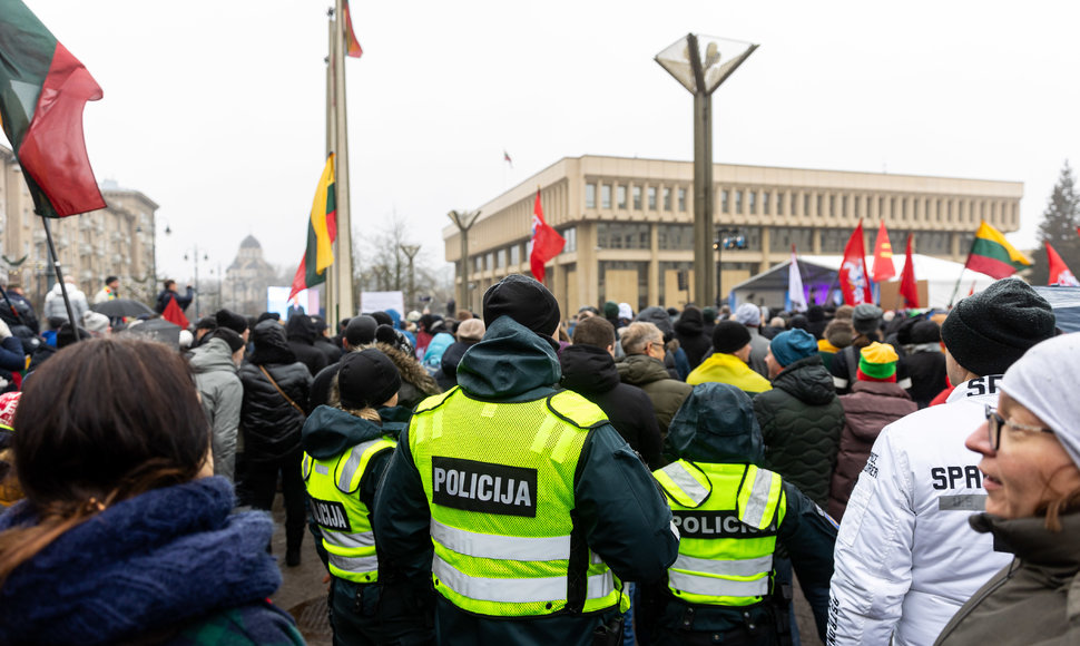 Protestas prie Seimo Sausio 13-ąją