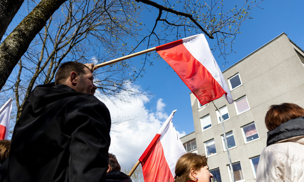 Vilniaus krašto lenkų protesto akcija lenkų mokykloms apginti